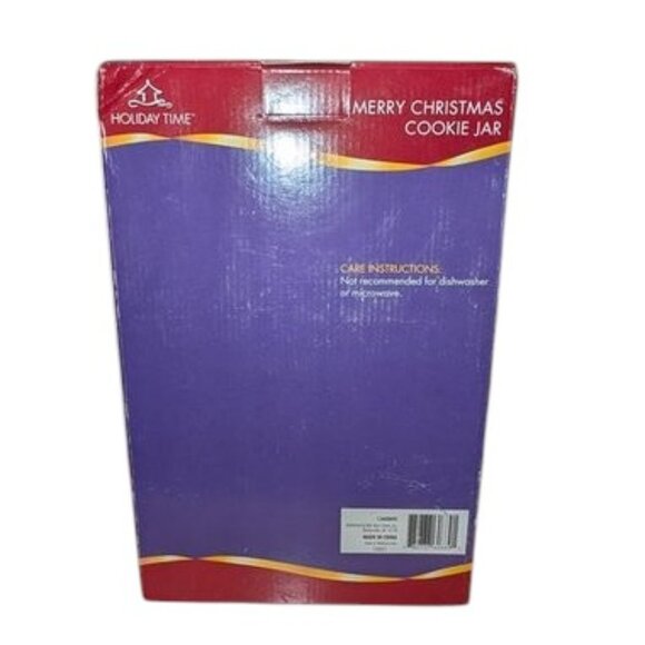 NEW Holiday Time Vintage Dog Sign Lab Labrador  Merry Christmas Cookie Jar - Picture 12 of 13